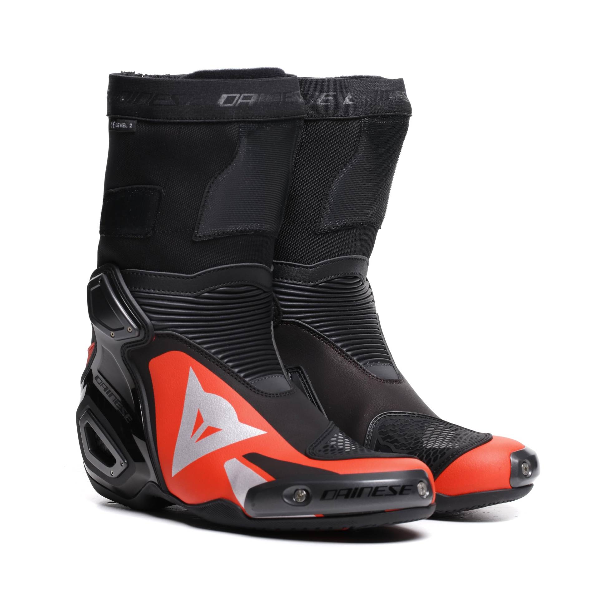 Dainese Motorradstiefel Axial 2 Boots Racing Stiefel, BLACK/RED-FLUO, 46 EU von Dainese