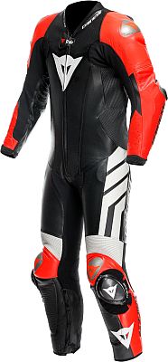 Dainese Mugello 3 D-air, Lederkombi 1tlg. perforiert - Schwarz/Neon-Rot/Weiß - 44 von Dainese