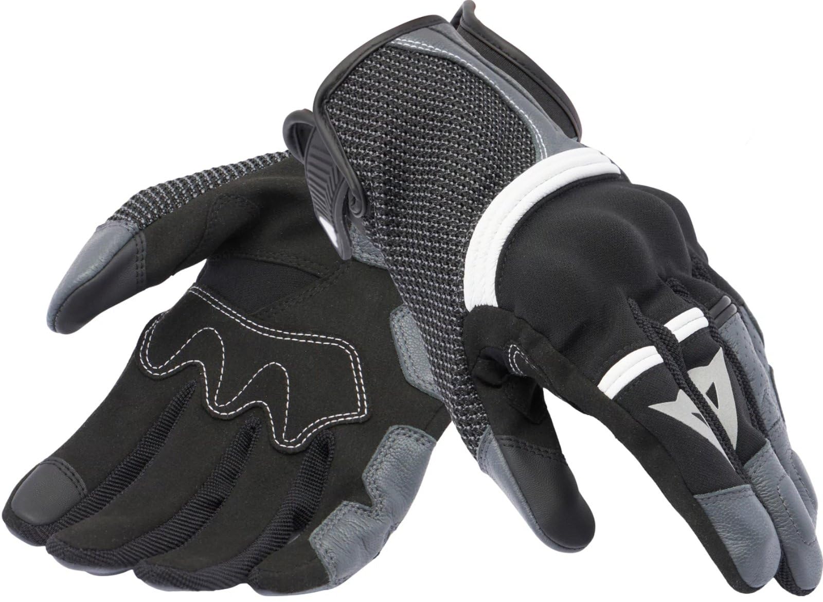 Dainese - Namib Gloves, Sommer Motorradhandschuhe, mit elastischem und belüftetem Stoff, Touchscreen, Mann, Schwarz/Eisengrau, S von Dainese