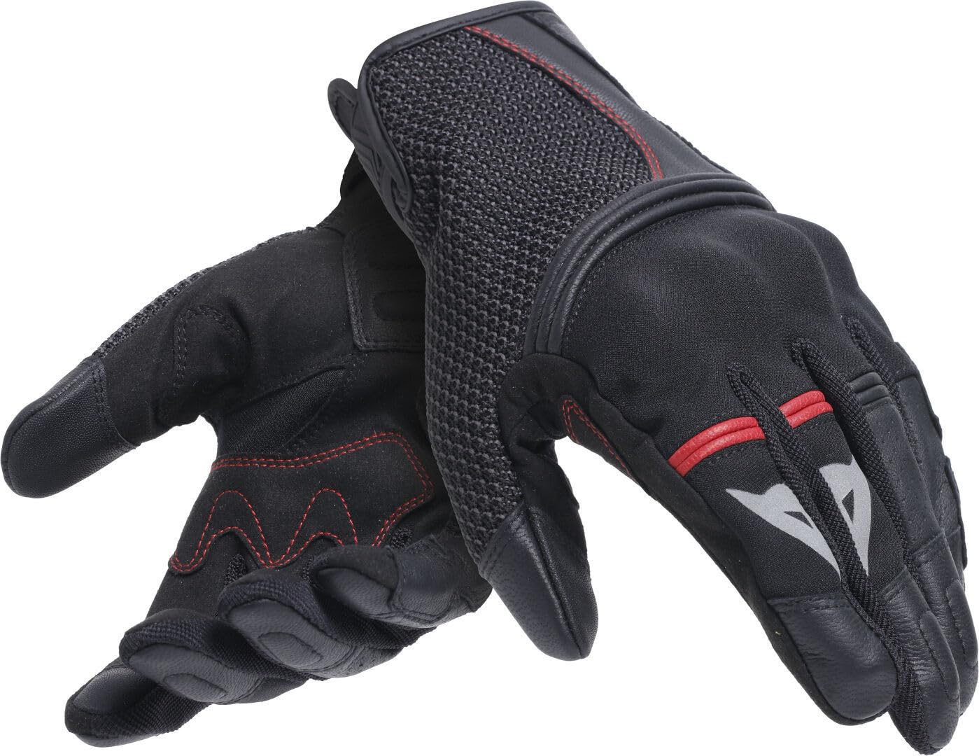 Dainese - Namib Gloves, Sommer Motorradhandschuhe, mit elastischem und belüftetem Stoff, Touchscreen, Mann, Schwarz/Schwarz, L von Dainese