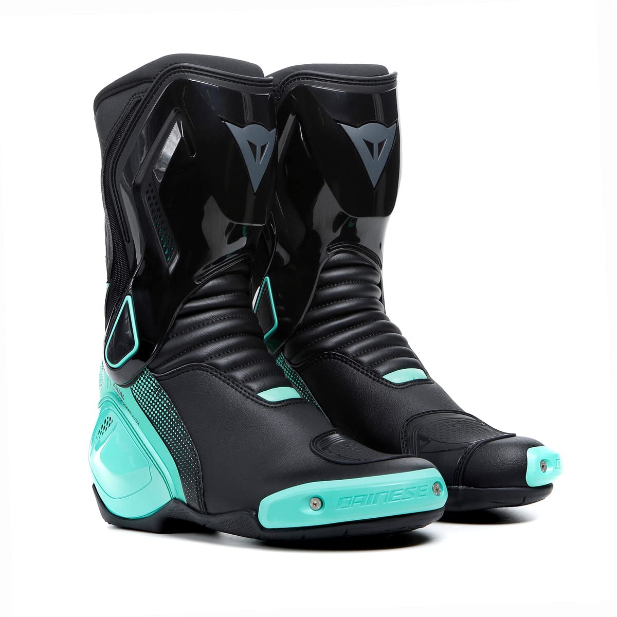 Dainese - Nexus 2 Lady Boots, Motorrad Sportstiefel, Anti Verformungs System, Damenstiefel, Schwarz/Aqua Grün, 39 von Dainese