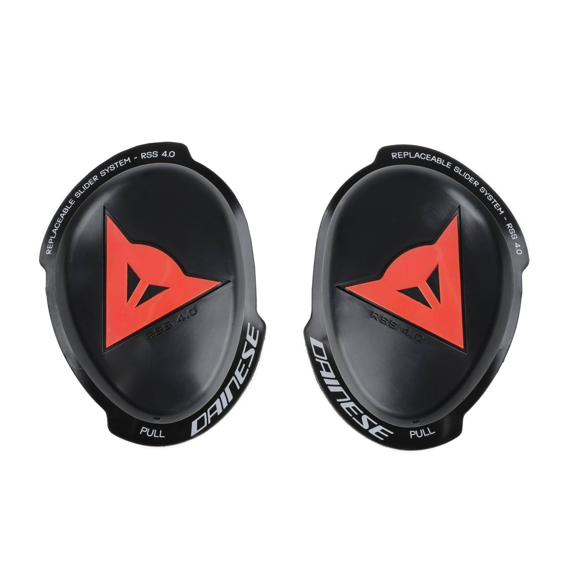 Dainese - Knee Slider Rss 4.0 - Full Kit, Knieschutz für Motorräder, für Männer und Frauen, Schwarz/Fluo Rot, N von Dainese