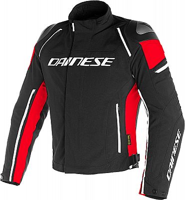 Dainese Racing 3, Textiljacke D-Dry - Schwarz/Schwarz/Rot - 44 von Dainese