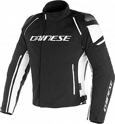 Dainese Racing 3, Textiljacke D-Dry - Schwarz/Schwarz/Weiß - 46 von Dainese