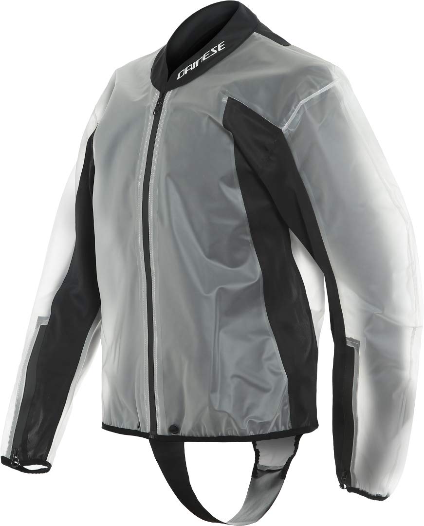 Dainese Rain Body Racing 2, Motorrad Regenjacke für Kombi Wasserdicht Faltbar, Schwarz/Transparent, L von Dainese