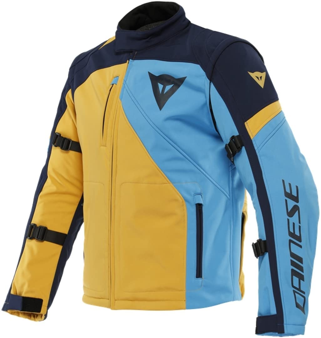 Dainese Ranch Tex Jacke, Enduro-Jacke, Herren, Mineral-Yellow/Black-Iris/Hellblau, 50 von Dainese