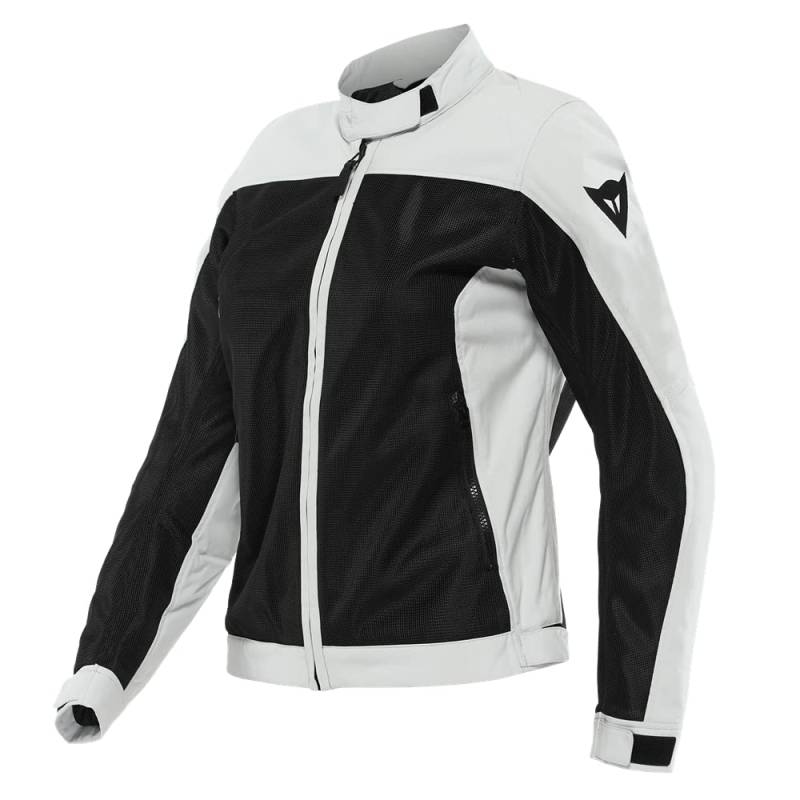 Dainese Sevilla Air Lady Tex Jacket, Motorradjacke Sommer, Damen, Schwarz/Glacier-Gray, 54 von Dainese