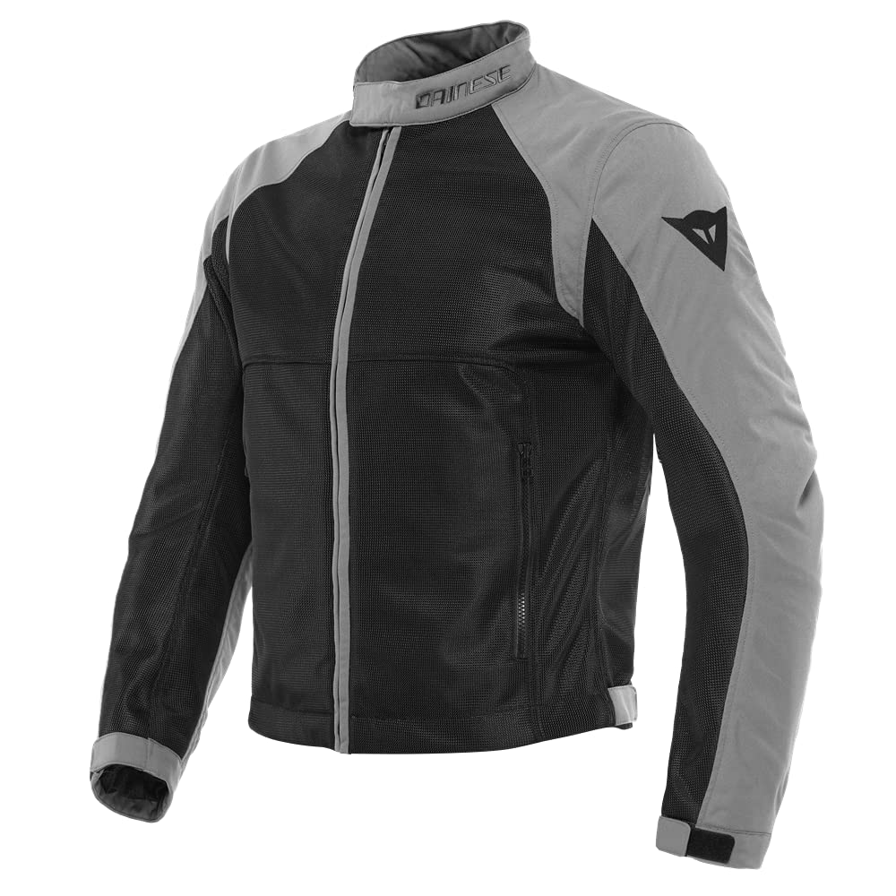 Dainese - Sevilla Air Tex Jacket, Sommer Motorradjacke Herren, Motorrad Jacke Atmungsaktive und Leichte mit Perforiertem Mesh für Maximale Bewegungsfreiheit, Schwarz/Grau von Dainese