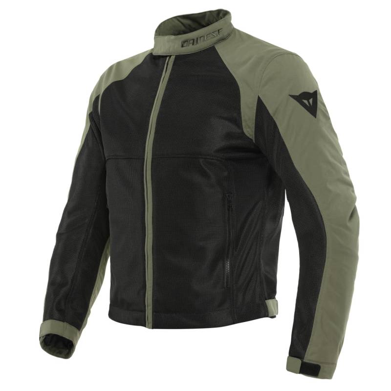 Dainese Herren Sevilla Air Tex Jacket Motorradjacke Sommer, Schwarz/Dunkelgrün, 52 EU von Dainese