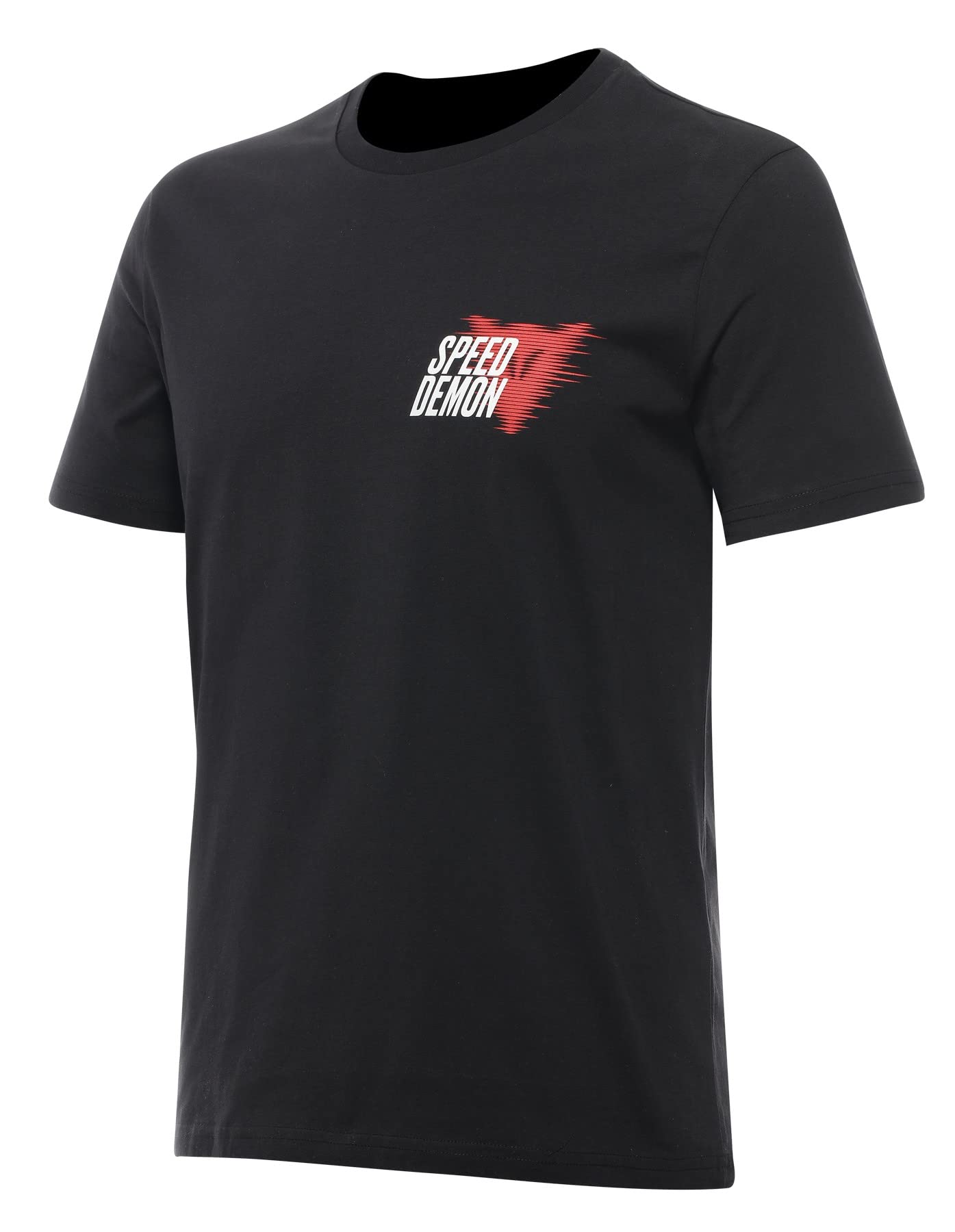 Dainese - Speed Demon Veloce T-Shirt, Lässiges T-Shirt mit Rundhalsausschnitt aus Baumwolle, Mann, Jet-Schwarz, XXXL von Dainese