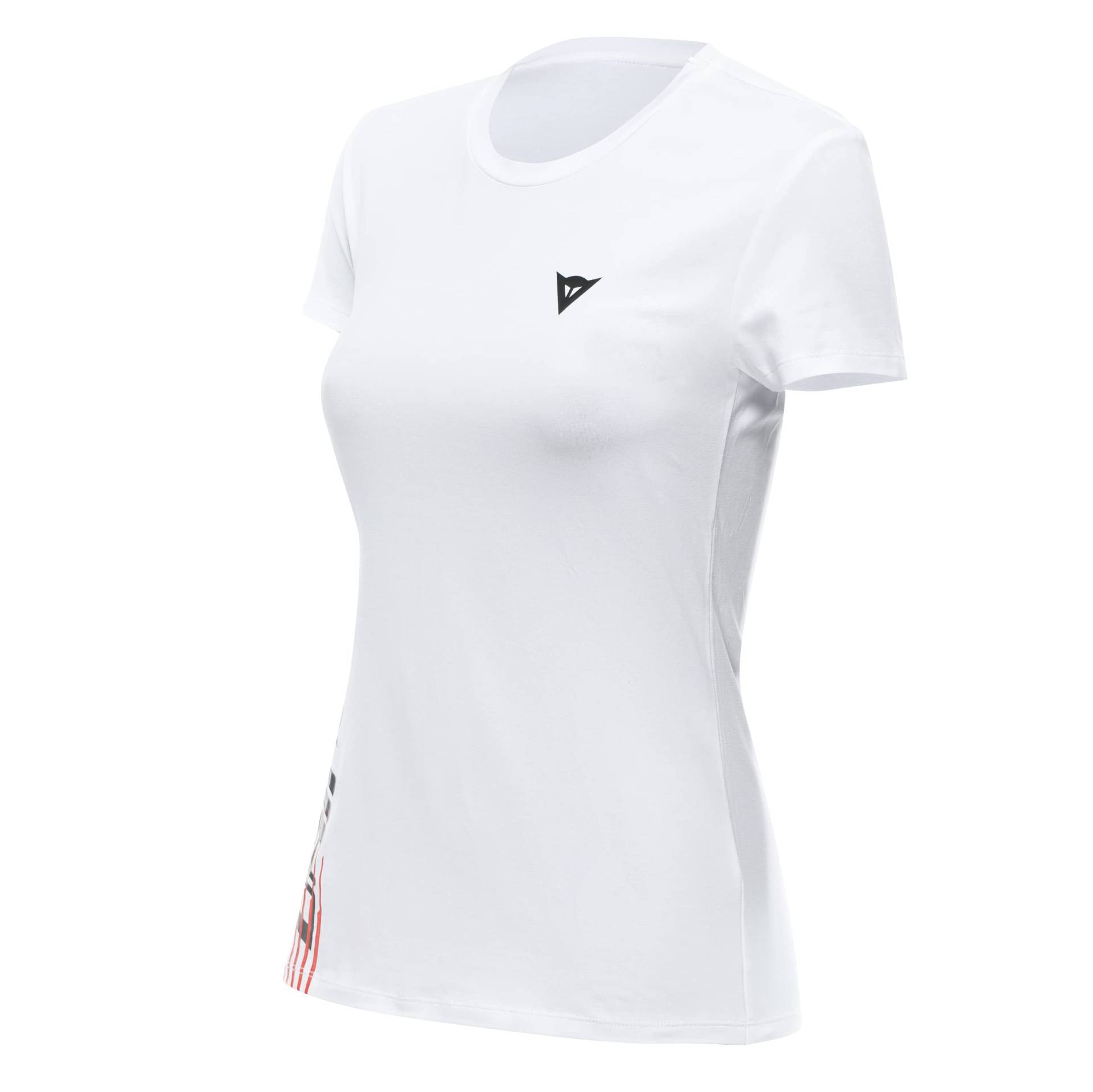 Dainese T-Shirt Logo Lady, T-Shirt Kurzarm 100% Baumwolle, Damen, Weiß/Schwarz, S von Dainese