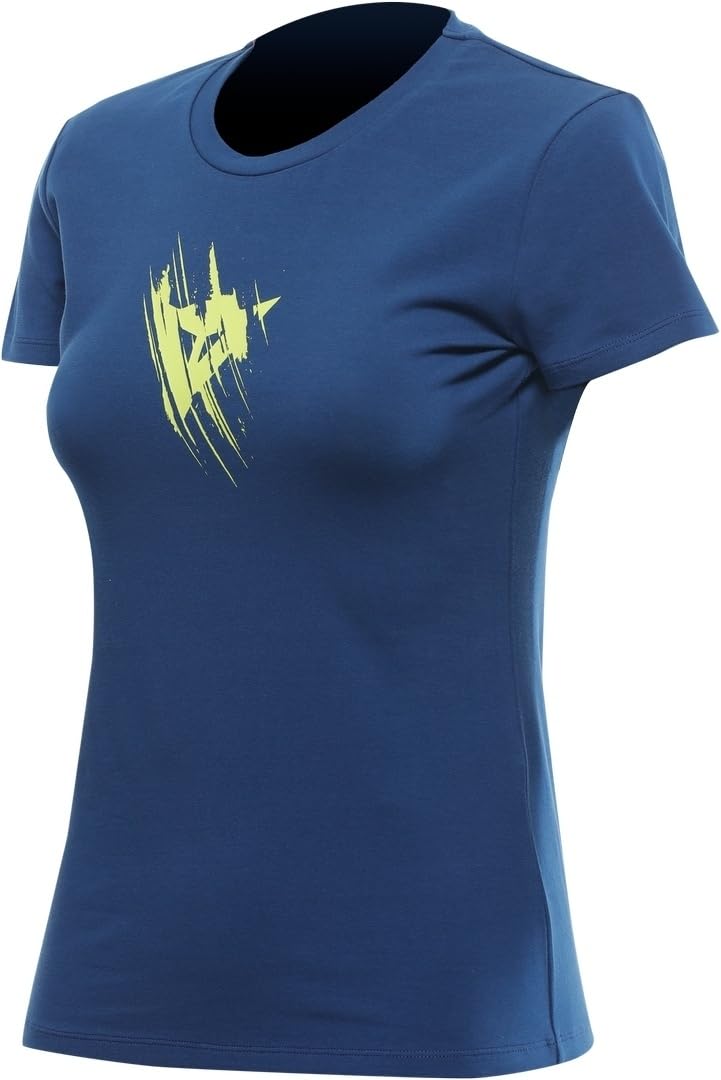 Dainese - Tarmac T-Shirt Wmn, Lässiges T-Shirt mit Rundhalsausschnitt aus Baumwolle, Frau, Navy Peony, XXL von Dainese