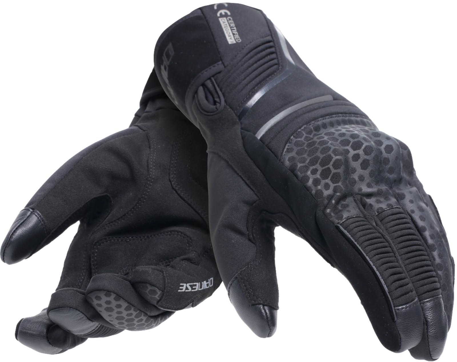 Dainese - Tempest 2 D-Dry® Short Gloves, Winter-Motorradhandschuhe, Touring, wasserdicht, Touchscreen, Mann, Schwarz, L von Dainese