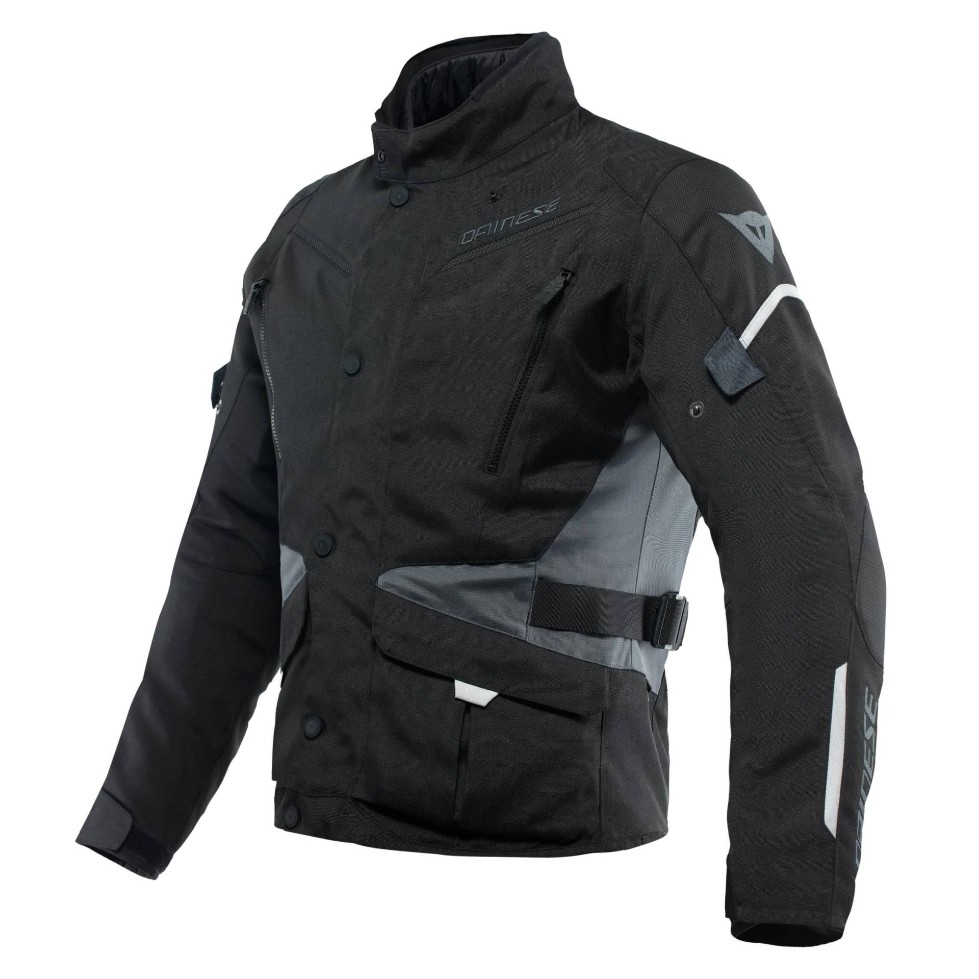 Dainese - Tempest 3 D Dry, Herren Motorrad Tourenjacke, Wasserdichte Jacke, Herausnehmbares Thermofutter, Schulter Und Ellbogenprotektoren, Schwarz/Schwarz/Ebony, 44 von Dainese