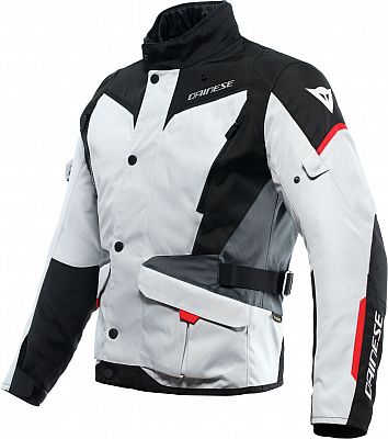 Dainese Tempest 3 D-Dry, Textiljacke wasserdicht - Hellgrau/Schwarz/Grau/Rot - 50 von Dainese