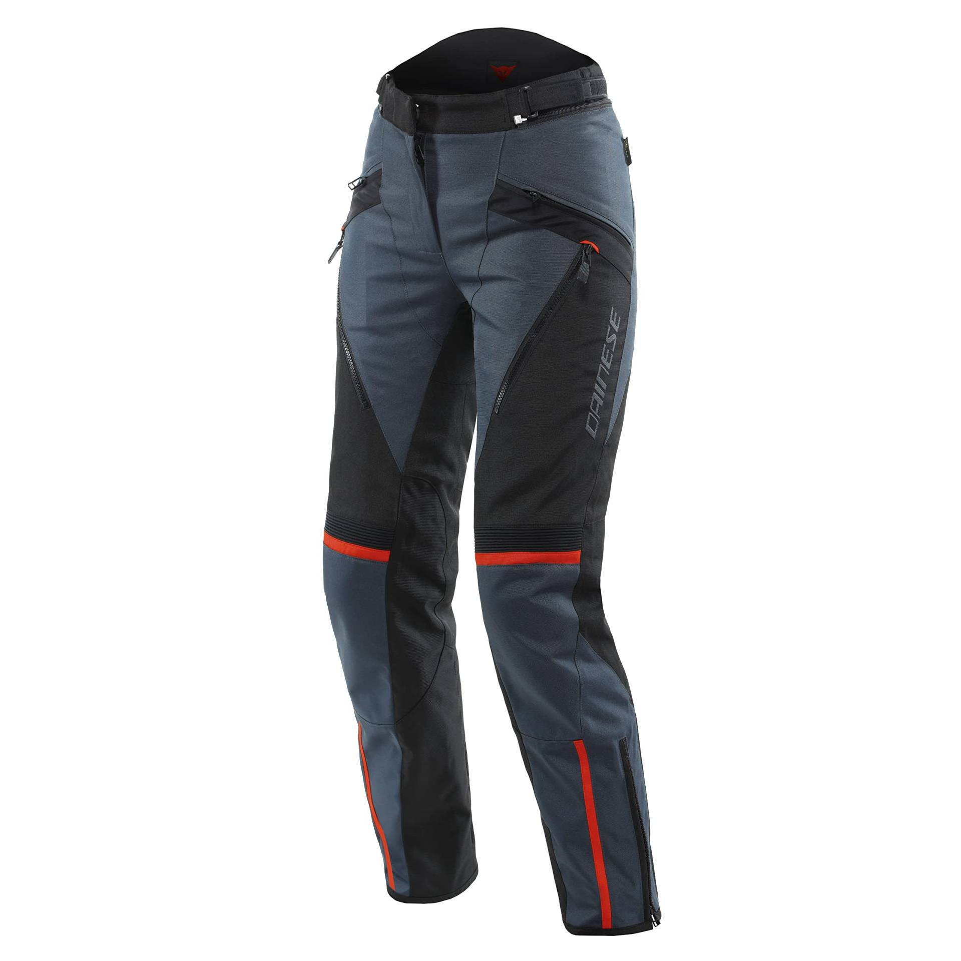 Dainese - Tempest 3 D Dry Lady Pants, Motorrad Tourenhose Für Damen, Wasserdicht, Herausnehmbares Thermofutter, Knieschutz, Ebenholz/Schwarz/Lavarot, 52 von Dainese