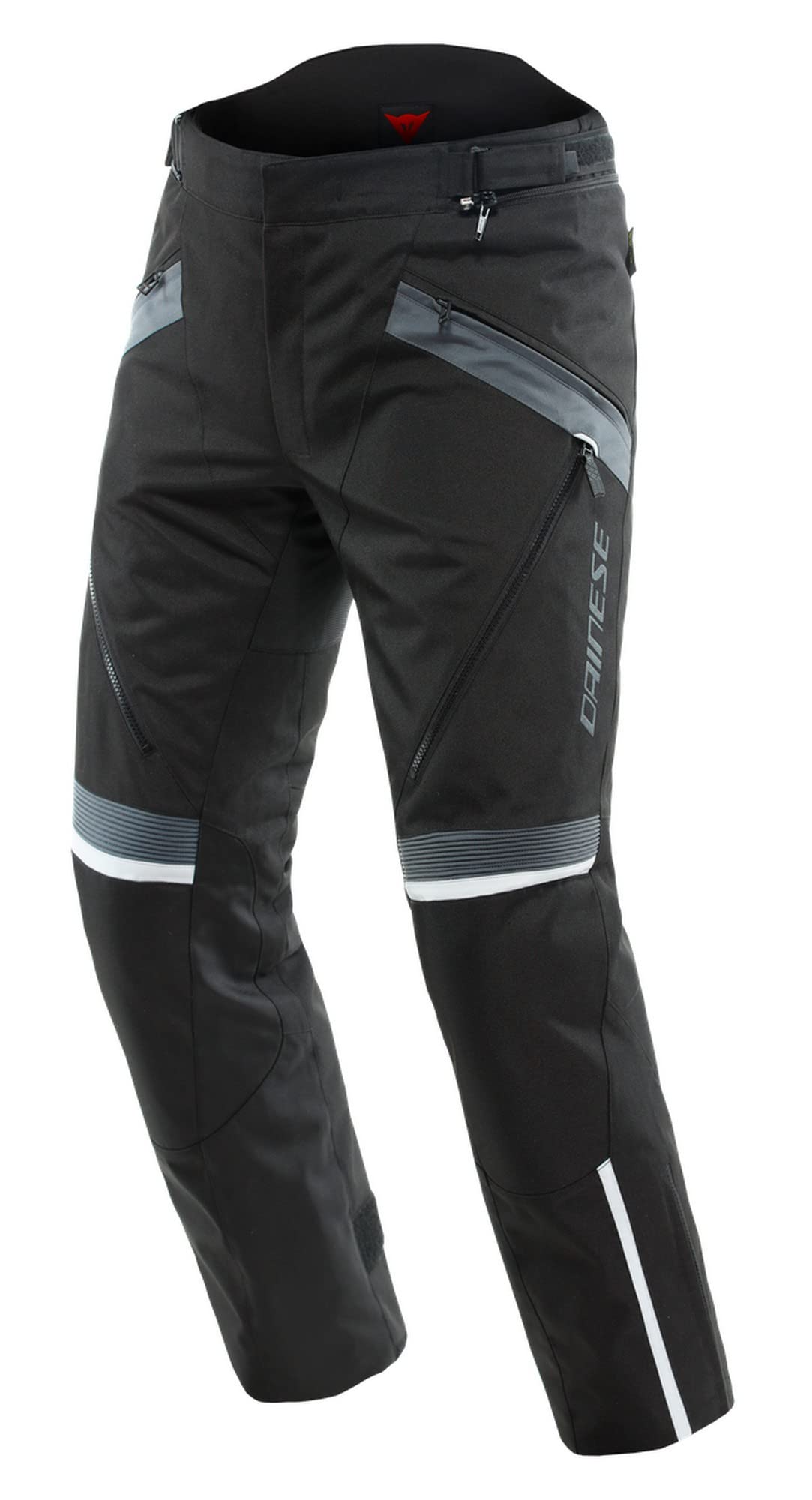 Dainese - Tempest 3 D Dry Pants, Motorrad Tourenhose Für Männer, Wasserdichte Membran, Herausnehmbares Thermofutter, Knieschutz, Schwarz/Schwarz/Ebony, 46 von Dainese