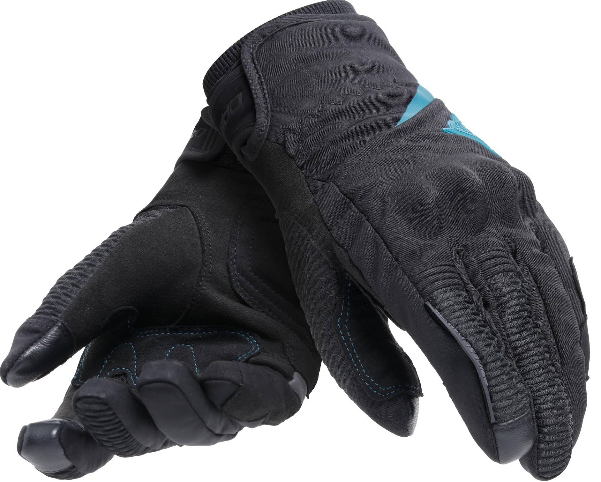 Dainese - Trento D-Dry® Gloves Wmn, Winter Motorradhandschuhe, wasserdicht, mit Knöchelschützern, Frau, Schwarz/Ozean Tiefe, M von Dainese