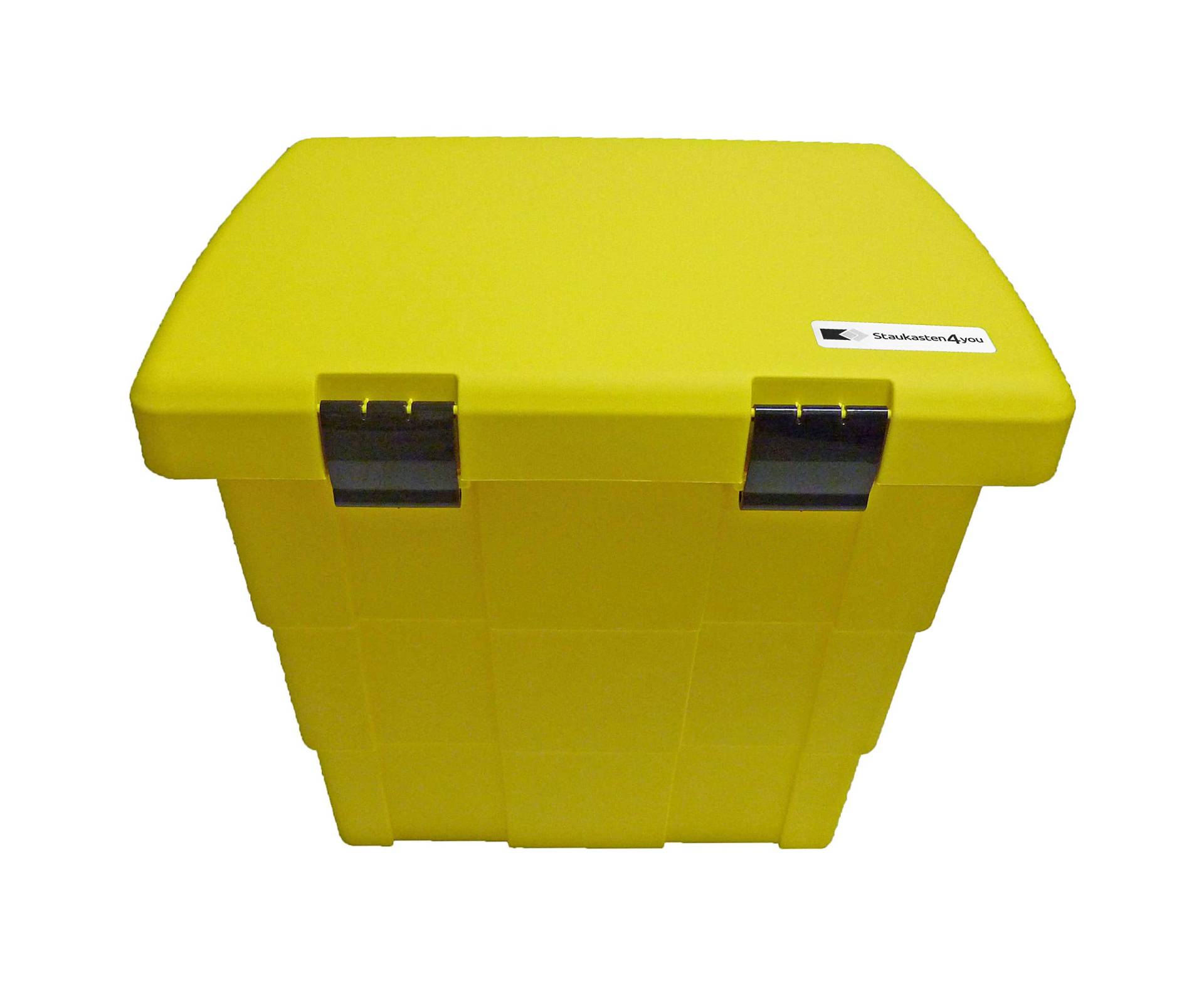 DAKEN Streugutbehälter 108 ltr. GELB, Streugutbox, Streusalzbox, Sandbox, Lagerbehälter, Pick-up Box, Anhängerbox, Deichselbox, Streukiste, Salzlager, Winterdienst von DAKEN