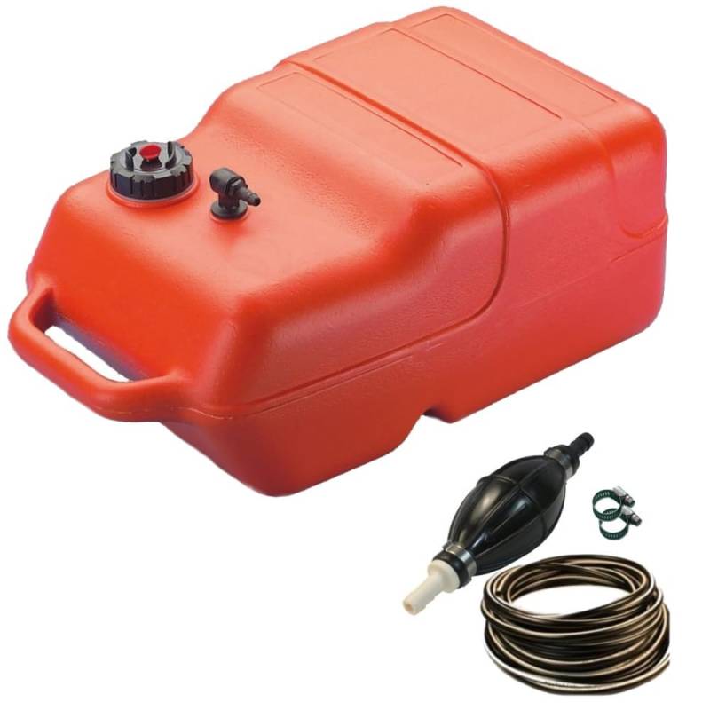 30 Liter Bootstank Benzintank Treibstofftank mit Pumpball und Benzinschlauch von Daniboot