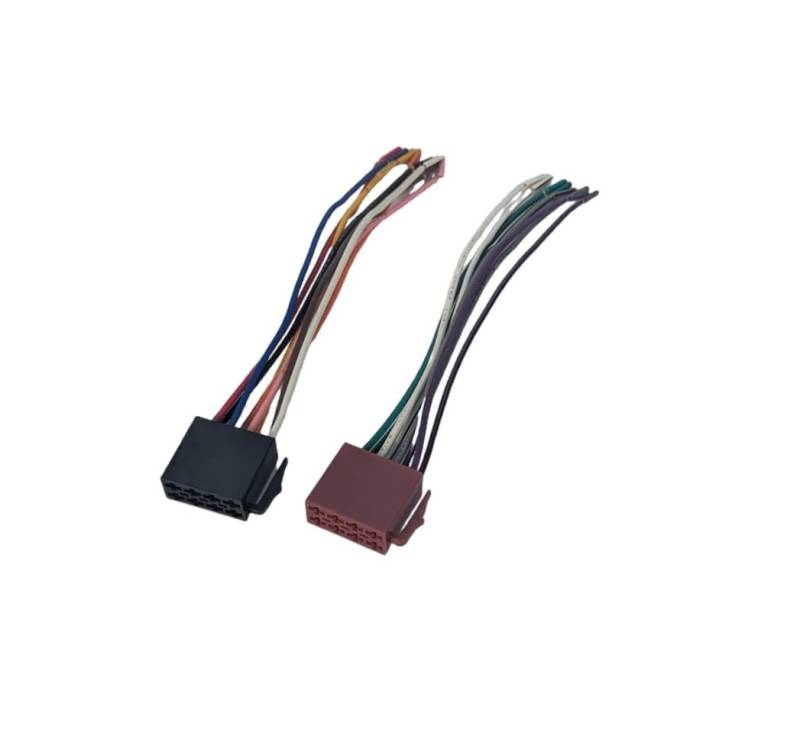 Auto Radio Adapter 2X DIN ISO Stecker Kabel 16 Pin Strom Kompatibel mit VW Audi Mercedes BMW von Daniko