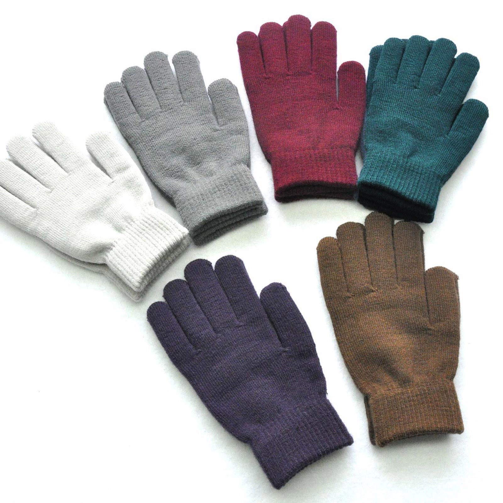 Dantazz Damen Handschuhe Warme Strick Winterhandschuh Gestrickte Wollhandschuhe Verdickte Winter Elastisch Strickhandschuhe für Damen Herren Outdoor Atmungsaktive Fahrradhandschuhe von Dantazz