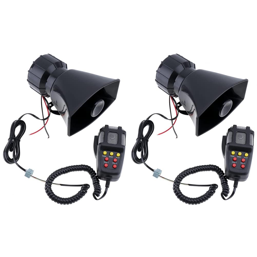 Darmlly 2X 100 Watt Dc12V 120Db 7 Ton Auto Elektronische Warnung Sirene Motorrad Alarm Feuerwehr Krankenwagen Lautsprecher von Darmlly