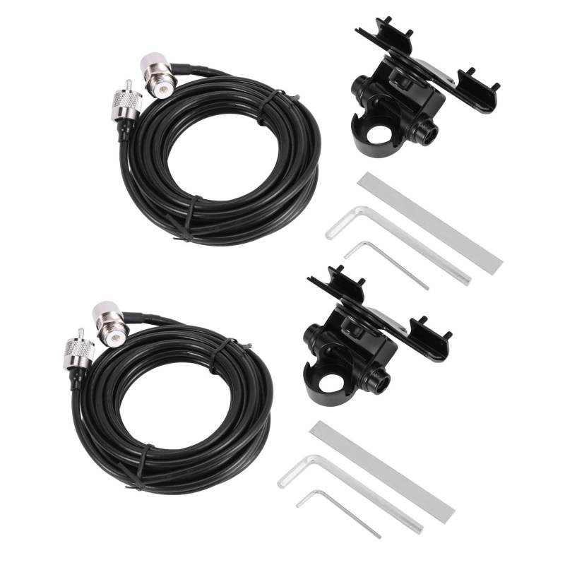 Darmlly 2X RB-400 Auto-Antennen-Montagehalterung + 5M PL259 Connector Verlaengern Sie Mobilfunk-Kabelzufuehrung Kabel TH-9800-218 KT8900 von Darmlly