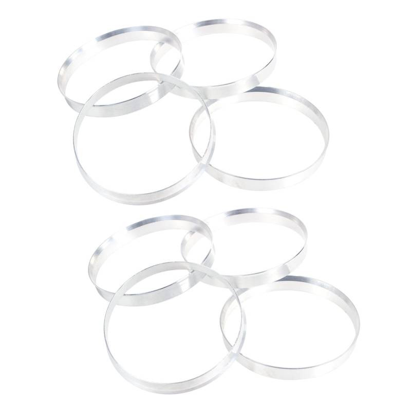 Darmlly 8 x Universal Aluminium Nabe Zentrisch Ring Spurverbreiterung Set 74.1mm O/D 72.6mm I/D von Darmlly