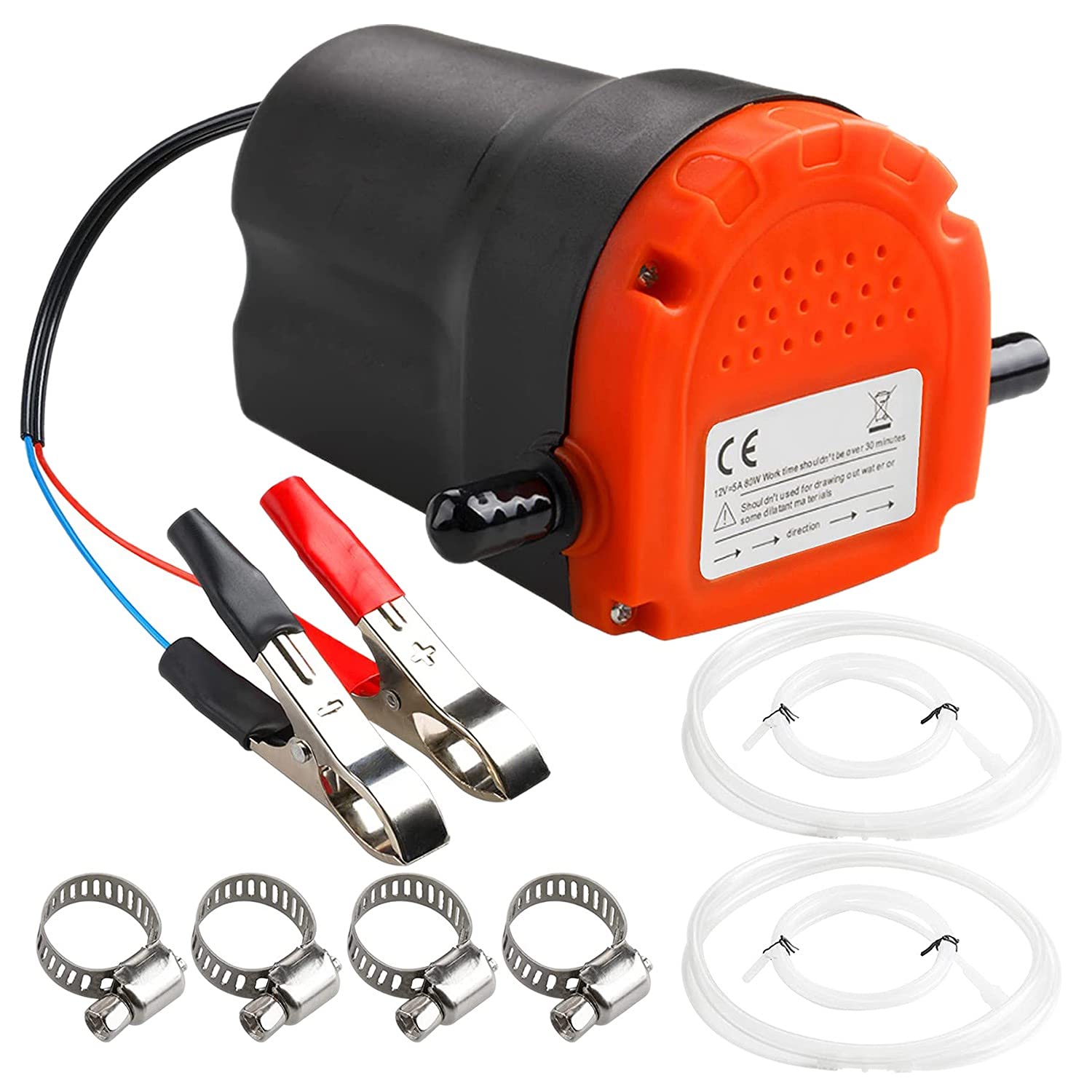 Darmlly Elektrischer ÖL Pumpen Extraktor 12V 80W FlüSsigkeit SpüLung Saugen ÖL Transfer Pumpe mit Rohr, für Boots Auto Motorrad ATV von Darmlly