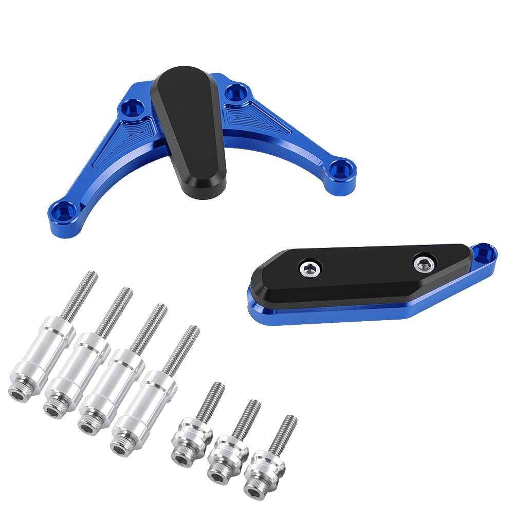 Darmlly Motorrad Links & Rechts Kupplung Motor Stator Sturzpad Slider Protector für YZF R1 YZF-1000 2009-2014 (Blau) von Darmlly