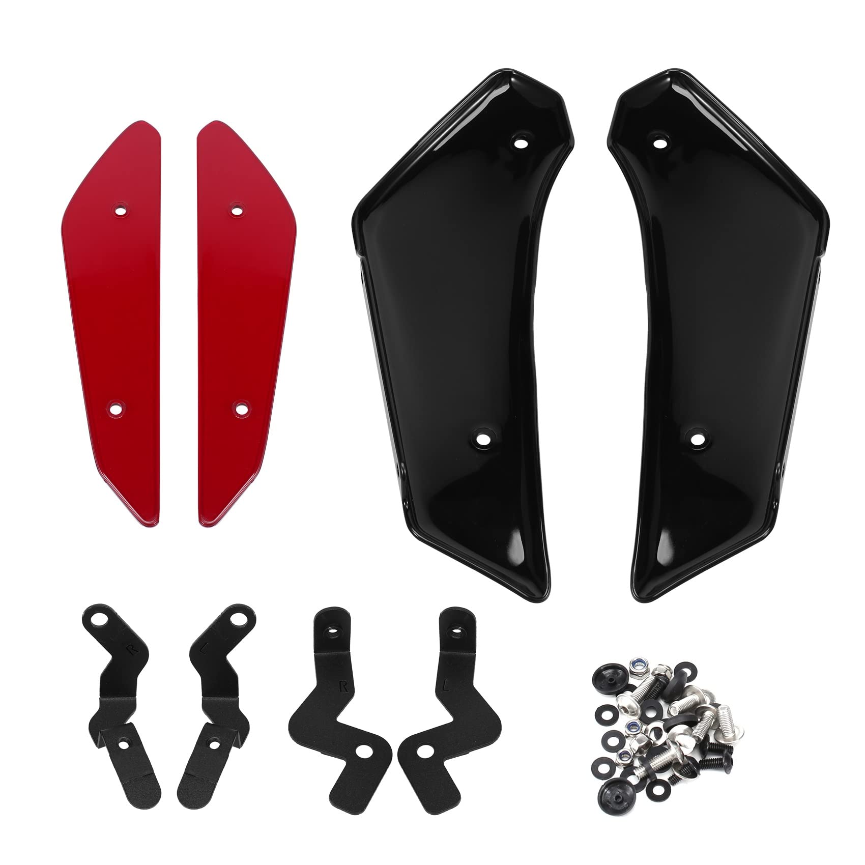 Darmlly Motorrad Verkleidung Teile Aerodynamischer FlüGel Kit Festes Winglet Verkleidung FlüGel für ZX10R -10R 2011-2020 Rot von Darmlly