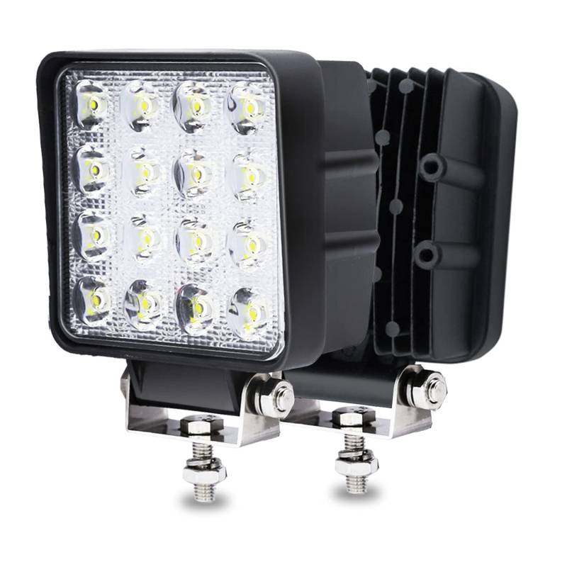 Daromigo LED Arbeitsscheinwerfer 48W Scheinwerfer 2 Stück Zusatzscheinwerfer led 6500K 10-30V Strahler IP67 Rückfahrscheinwerfer für Anhänger und Offroad von Daromigo