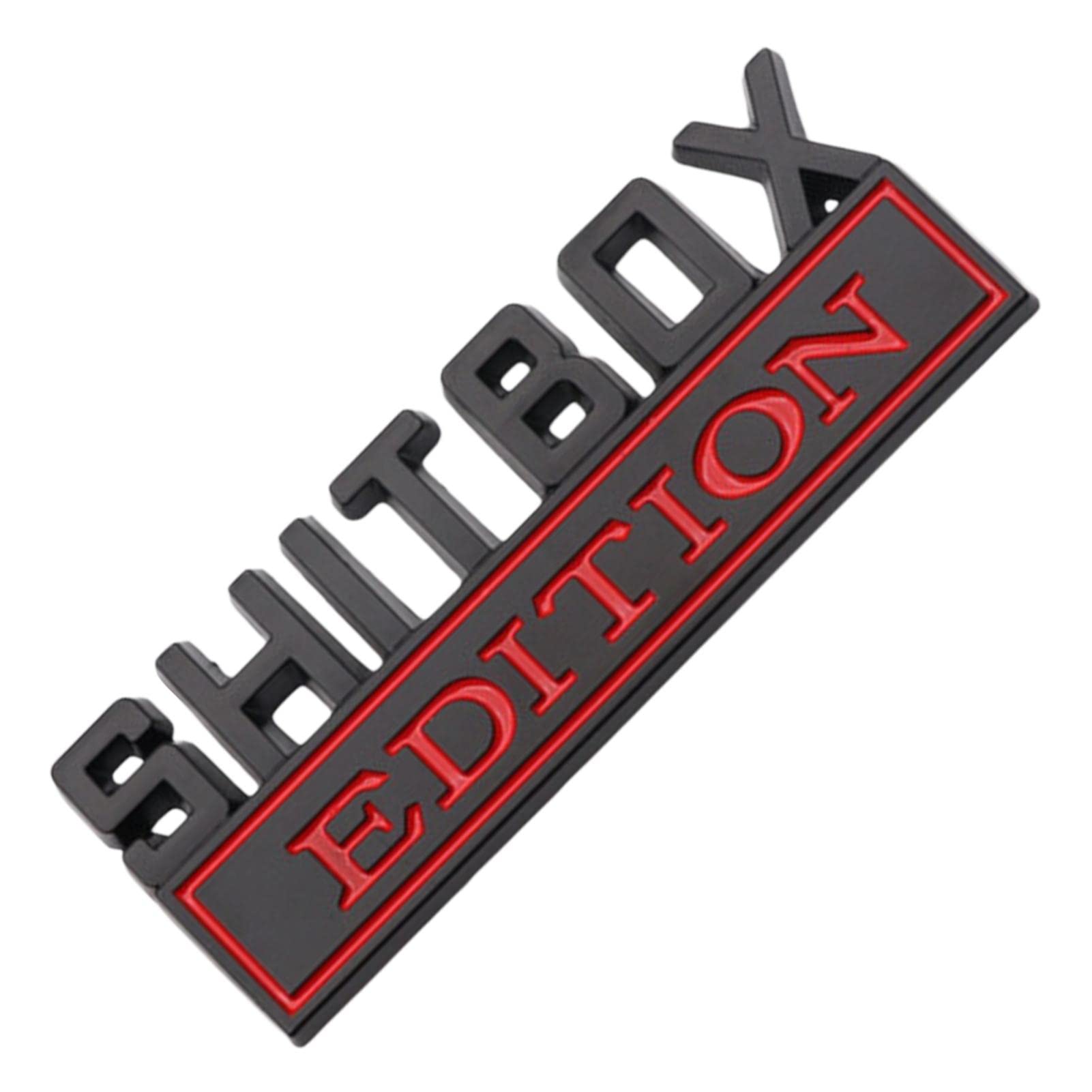 3D-SHITBOX-Autoaufkleber, Shitbox-Edition-Abzeichen, ABS-Shitbox-Emblem, Großer Autoaufkleber, Auto-Heckseitenaufkleber-Zubehör, Geeignet Für Auto, Fahrzeug, LKW von Darwaza