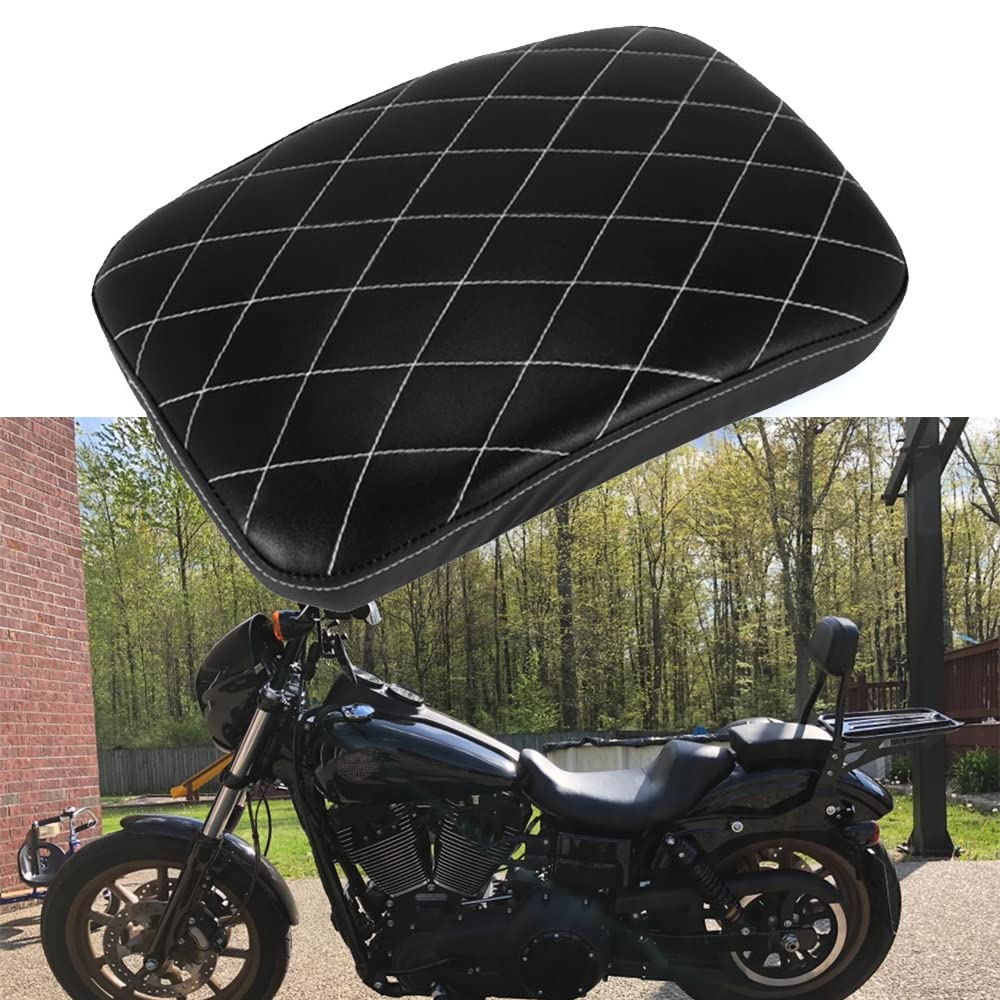 Dasing Motorcycle Pillion Seat Pad Universal Motorrad Kissen mit 8 Saugnäpfen Motorrad ZubehöR Becher Sitz Hinten Beifahrer Kissen für Softail Touring XL 883 1200 von Dasing