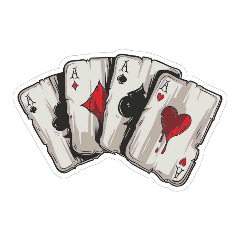 Dasing Universal Auto Aufkleber Poker Sticker, Lustige Poker Karosserie Reflektierende Wasserdicht Aufkleber Abziehbilder Dekoration 16 * 10cm von Dasing