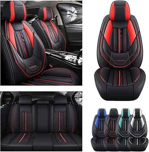 DateYcn Autositzbezüge für Suzuki Vitara (2015–2022), hochwertige Komfortmaterialien, allgemeine Autoteile, Schwarz/Rot von DateYcn