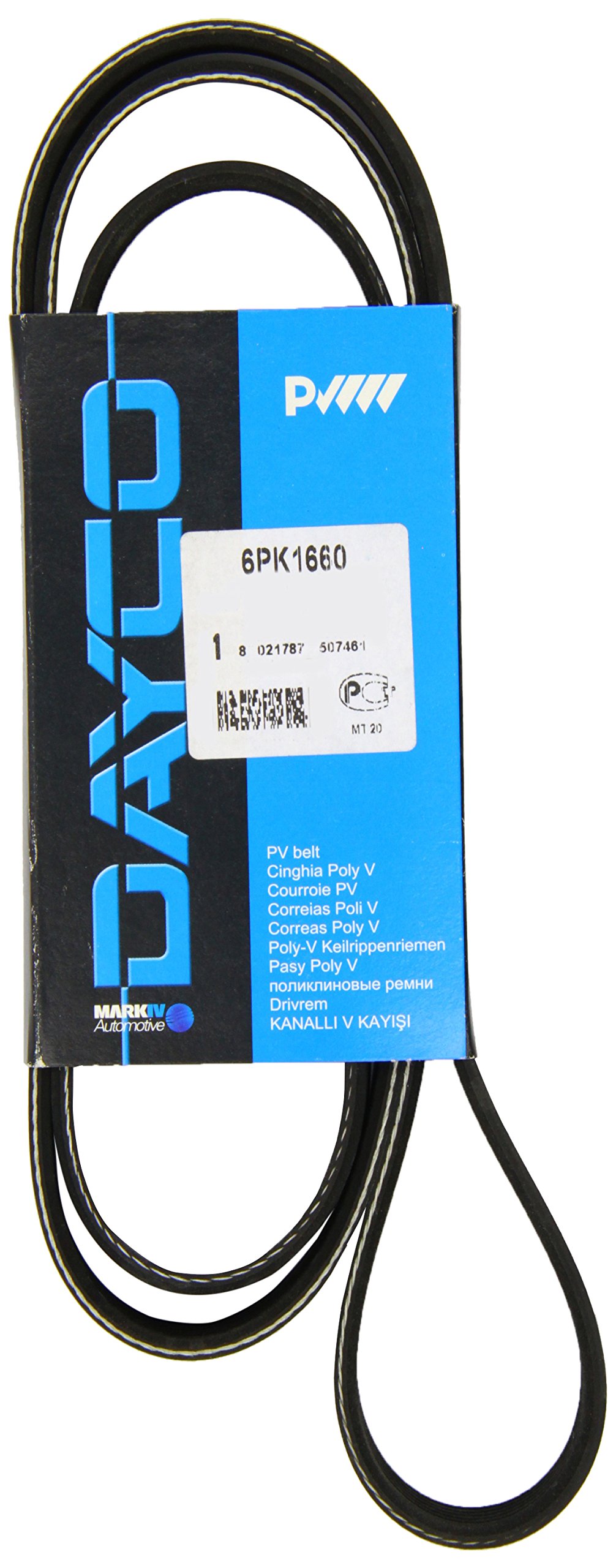 Dayco 6PK1660 Keilrippenriemen, Schwarz von Dayco