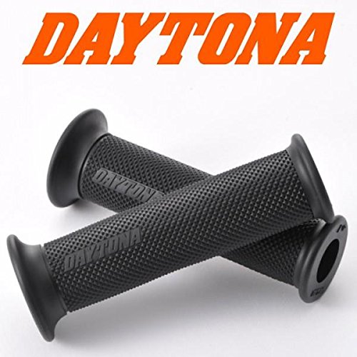 Premium Griffgummi D-Grip Offen für 7/8"-22 mm Lenker Länge: 120mm Motorrad Roller Quad Schwarz von Daytona