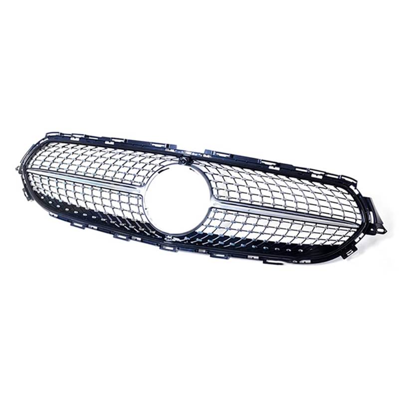 Dciustfhe Auto Front Nieren Kühlergrill Grill Stoßstangen, für Mercedes Benz W213 E63 AMG E Class C238 2020 2021 ABS Gitter Doppelsteg Mesh Hood Luftansauggitter Zubehör Styling,Silver Style von Dciustfhe