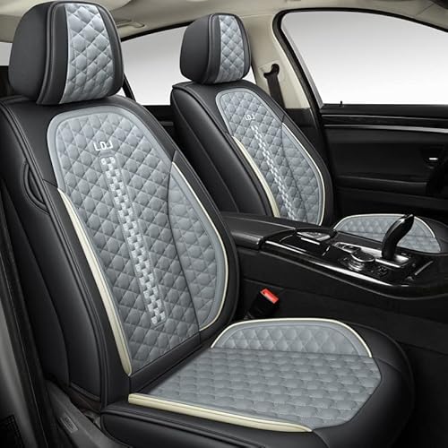 DcoAzoz Autositzbezüge Universal passend für Audi Q7 Q2 Q2 Sport Q8 RS3 8V Rs4 B7 B8 Rs4 Sport Sitzschutz Set Leder Kissenbezüge von DcoAzoz