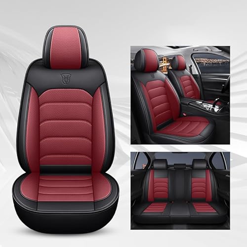 DcoAzoz Autositzbezüge Universal passend für KIA Sportage Ceed Rio Niro Stinger Optima Soul Forte Sorento Sitzschutz Set Leder Kissenbezüge von DcoAzoz