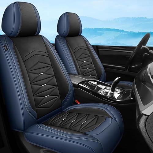 DcoAzoz Autositzbezüge Universal passend für Renault Clio Duster Clio 4 Espace Seat Leon Ibiza Mitsubishi Lancer X Pajero Outlander Lancer Subaru Forester Nappaleder Kissenschutz von DcoAzoz