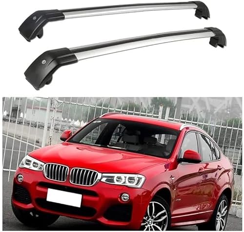 2 Stück Auto Dachträger für BMW X4 F26 2014-2018, Dachreling Rack Gepäck Querträger Relingträger Gepäckablage Dachgepäckträger von DdaiXQ