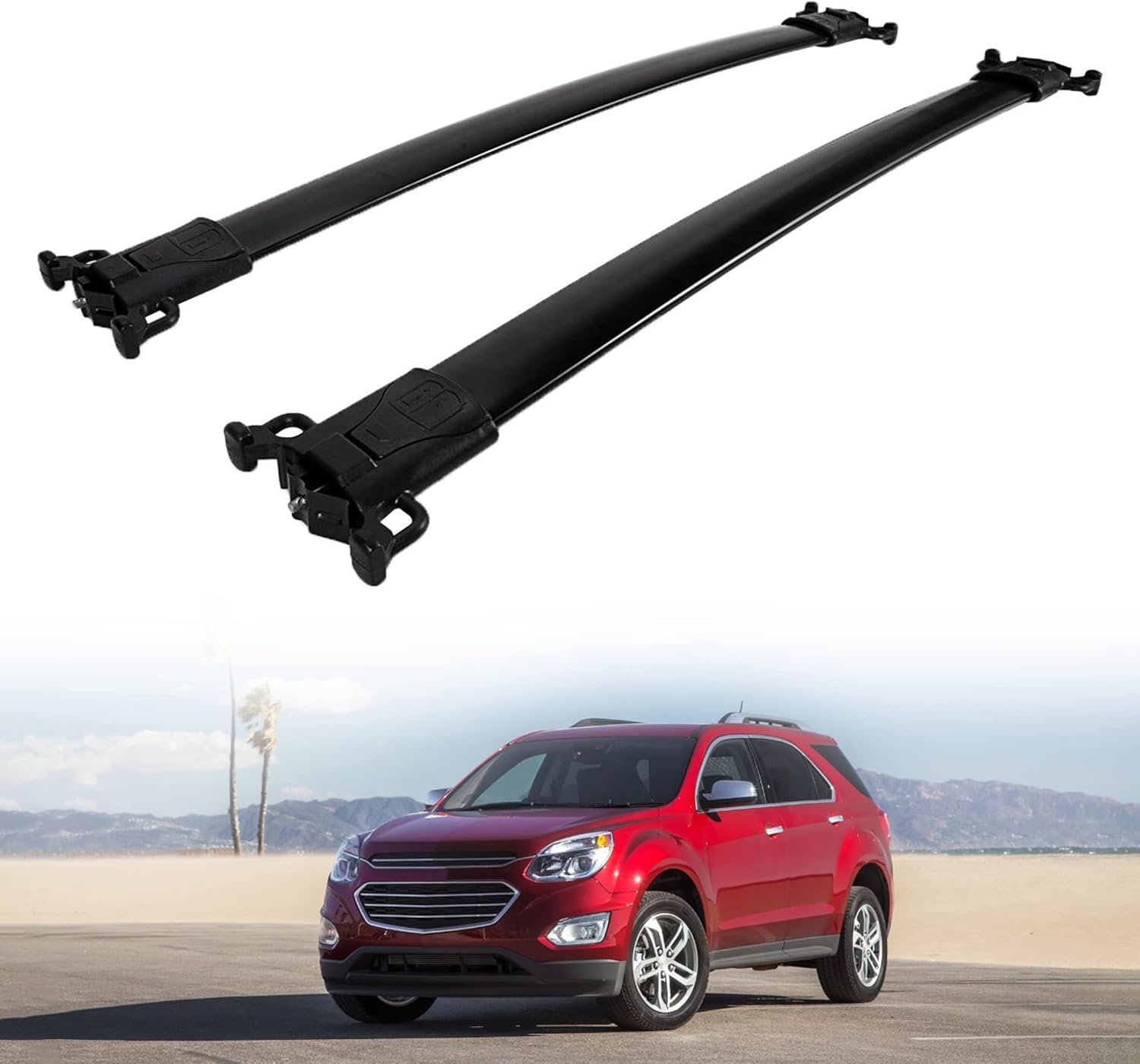 2 Stück Auto Dachträger für Chevy Equinox GMC Terrain 2010-2017, Dachreling Rack Gepäck Querträger Relingträger Gepäckablage Dachgepäckträger von DdaiXQ