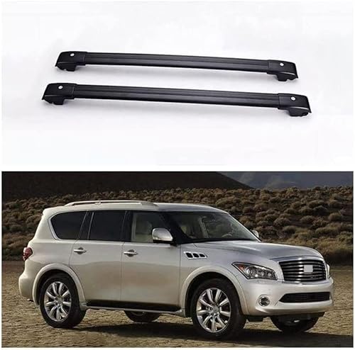 2 Stück Auto Dachträger für Infinitit QX56 2010-2019, Dachreling Rack Gepäck Querträger Relingträger Gepäckablage Dachgepäckträger von DdaiXQ