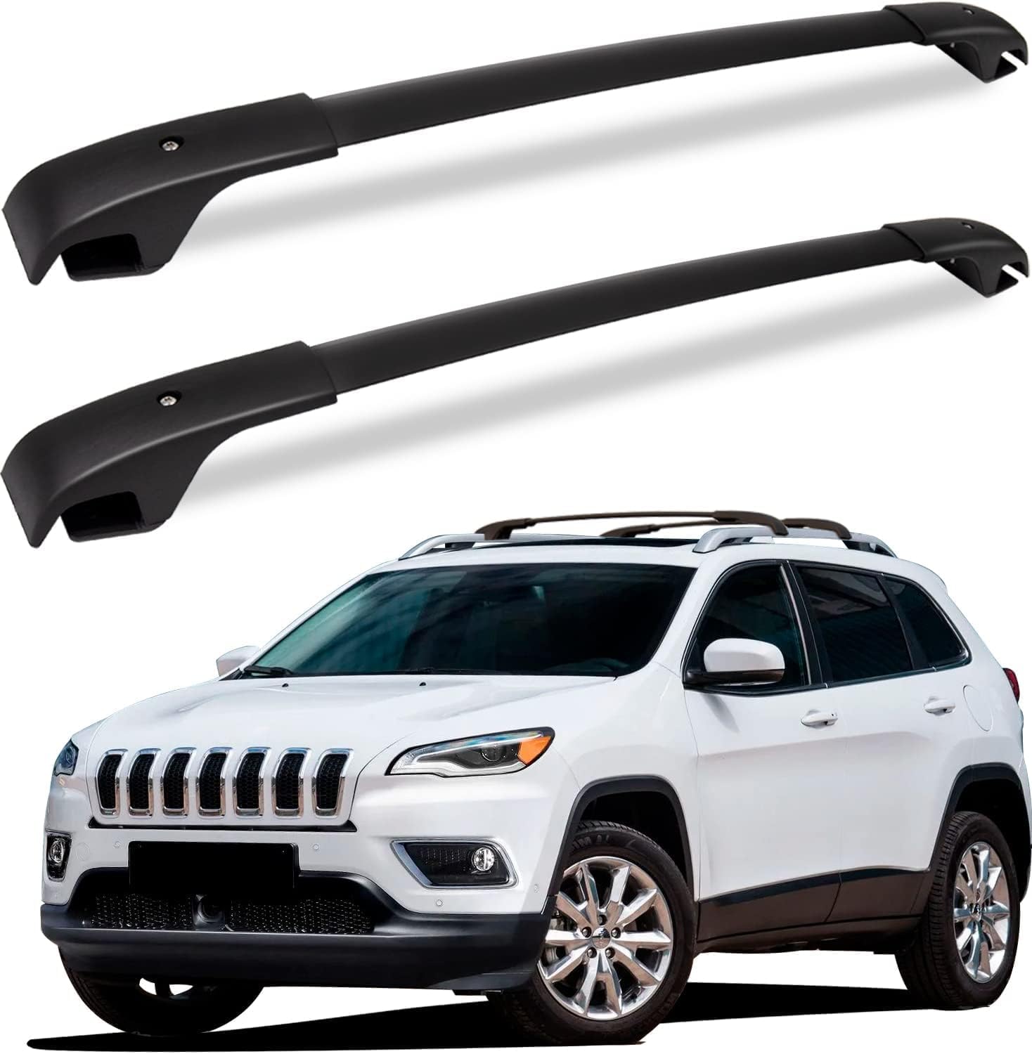 2 Stück Auto Dachträger für Jeep Cherokee 2014-2023, Dachreling Rack Gepäck Querträger Relingträger Gepäckablage Dachgepäckträger von DdaiXQ