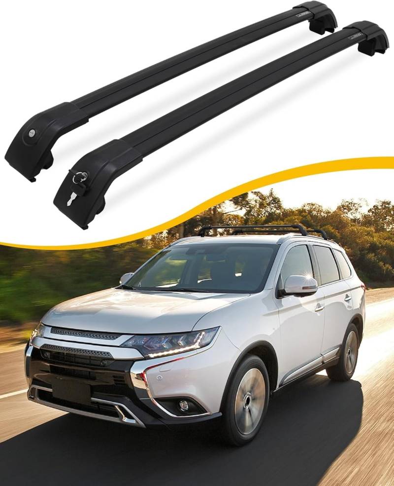 2 Stück Auto Dachträger für Mitsubishi Outlander 2014-2021, Dachreling Rack Gepäck Querträger Relingträger Gepäckablage Dachgepäckträger von DdaiXQ