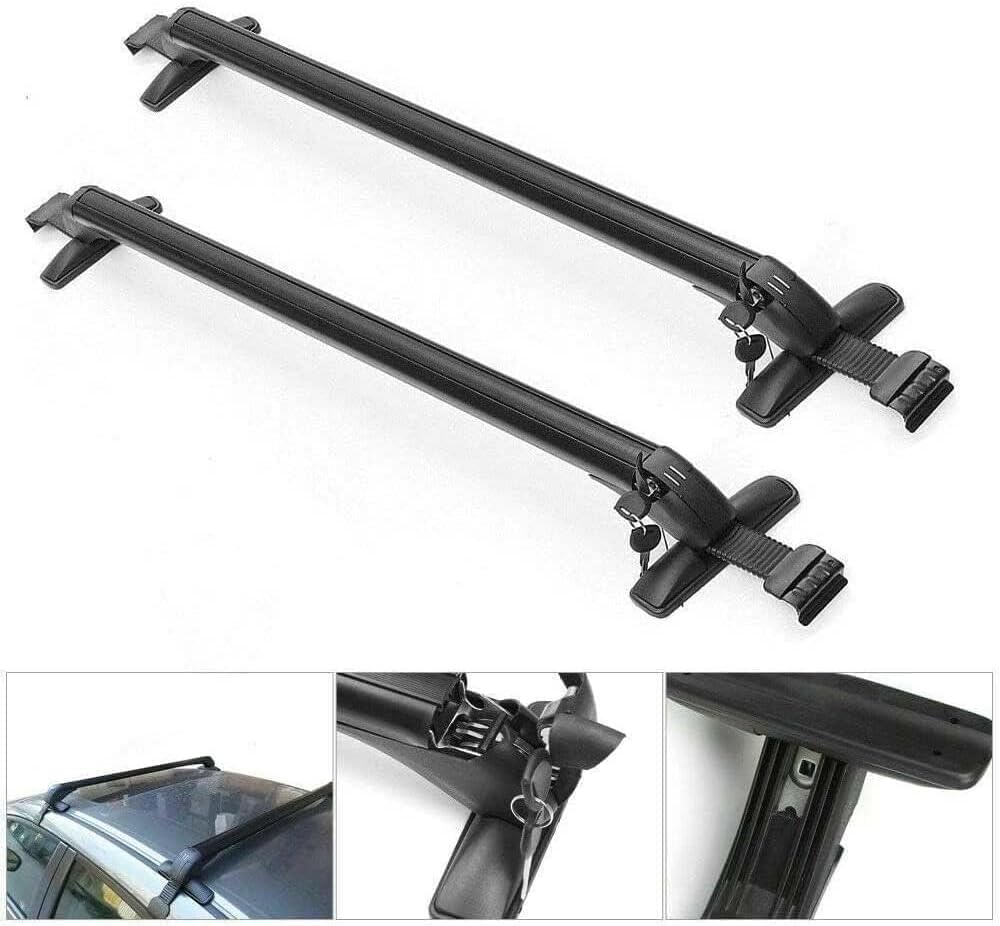 2 Stück Auto Dachträger für Renault Captur SUV 2013-2019, Dachreling Rack Gepäck Querträger Relingträger Gepäckablage Dachgepäckträger von DdaiXQ