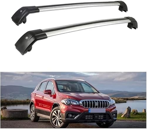 2 Stück Auto Dachträger für Suzuki SX4 S-Cross 2013-2019, Dachreling Rack Gepäck Querträger Relingträger Gepäckablage Dachgepäckträger von DdaiXQ